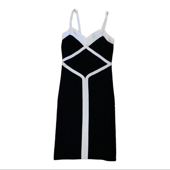Bebe NWT Color Block Very Stretchy Body-con Dress - Picture 2 of 12